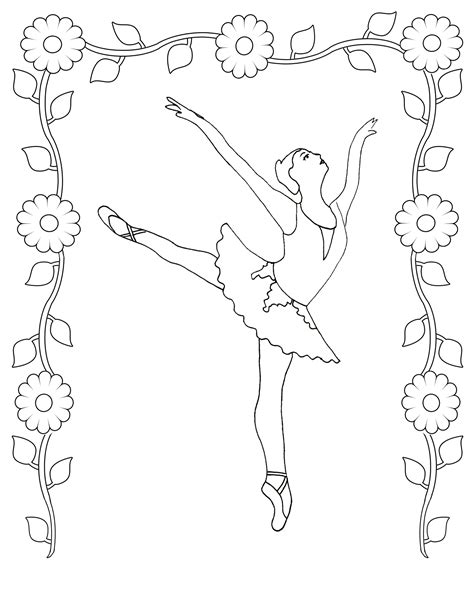 Ballerina Printable Coloring Pages